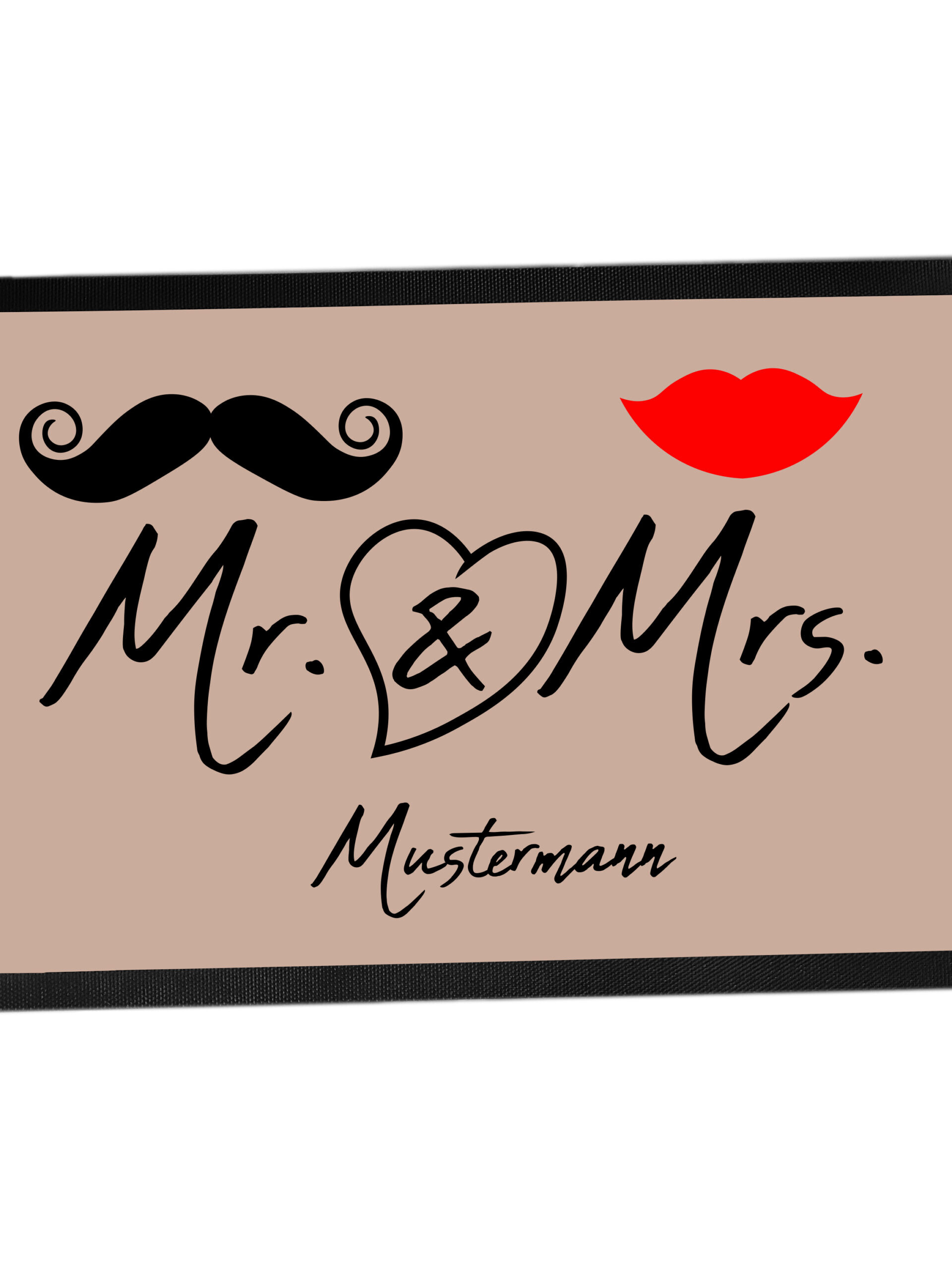 Fußmatte personalisierbar mit Namen- Mr. & Mrs.