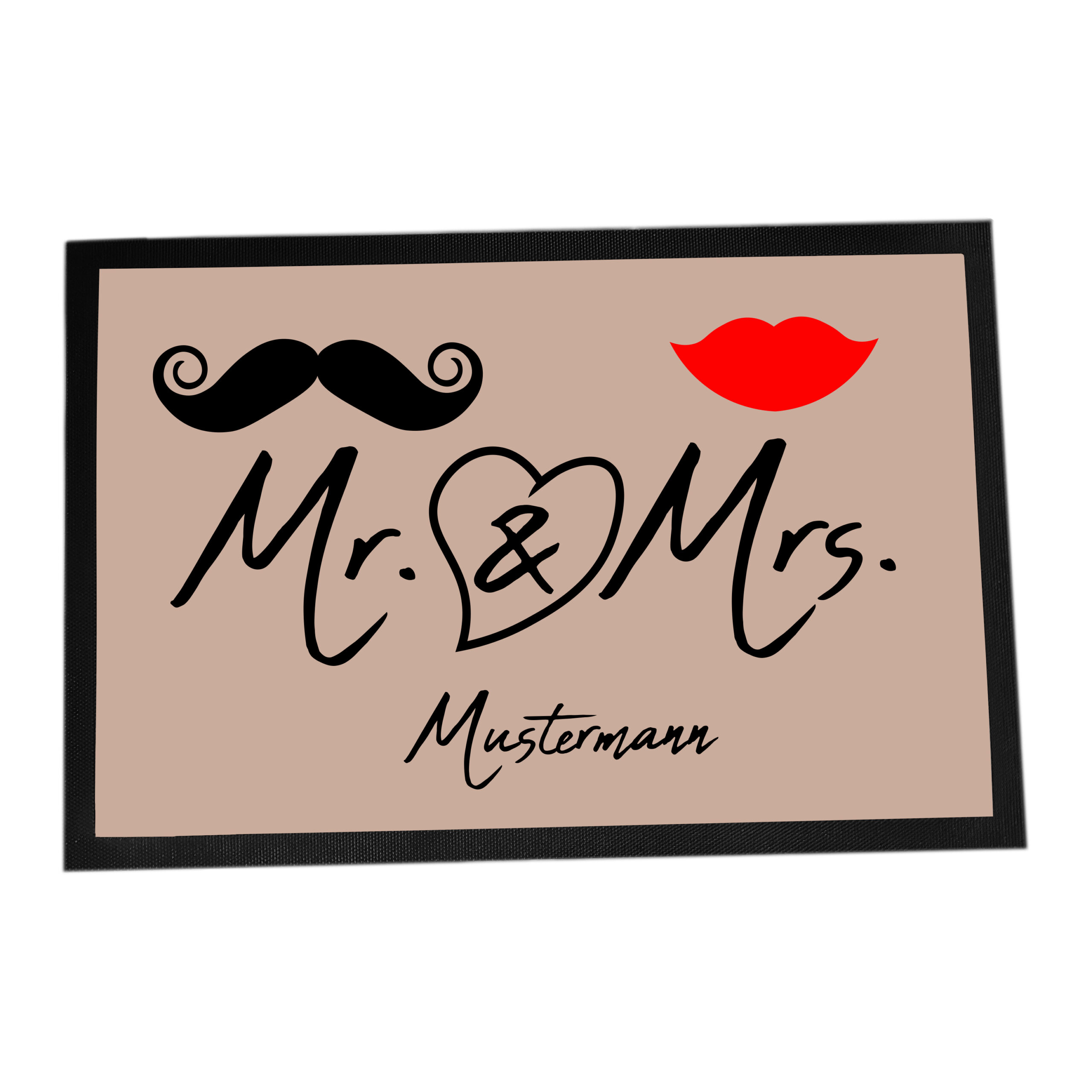 Fußmatte personalisierbar mit Namen- Mr. & Mrs.