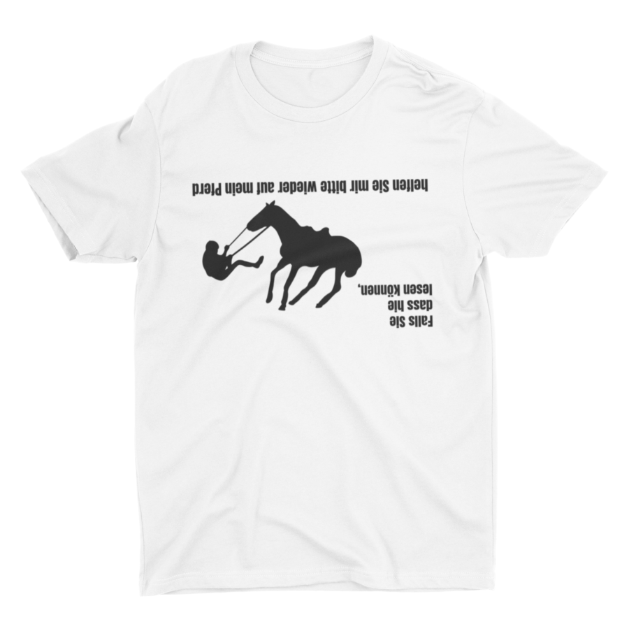 T-Shirt Fairtrade Bio-Baumwolle mit Spruch – Pferdehilfe