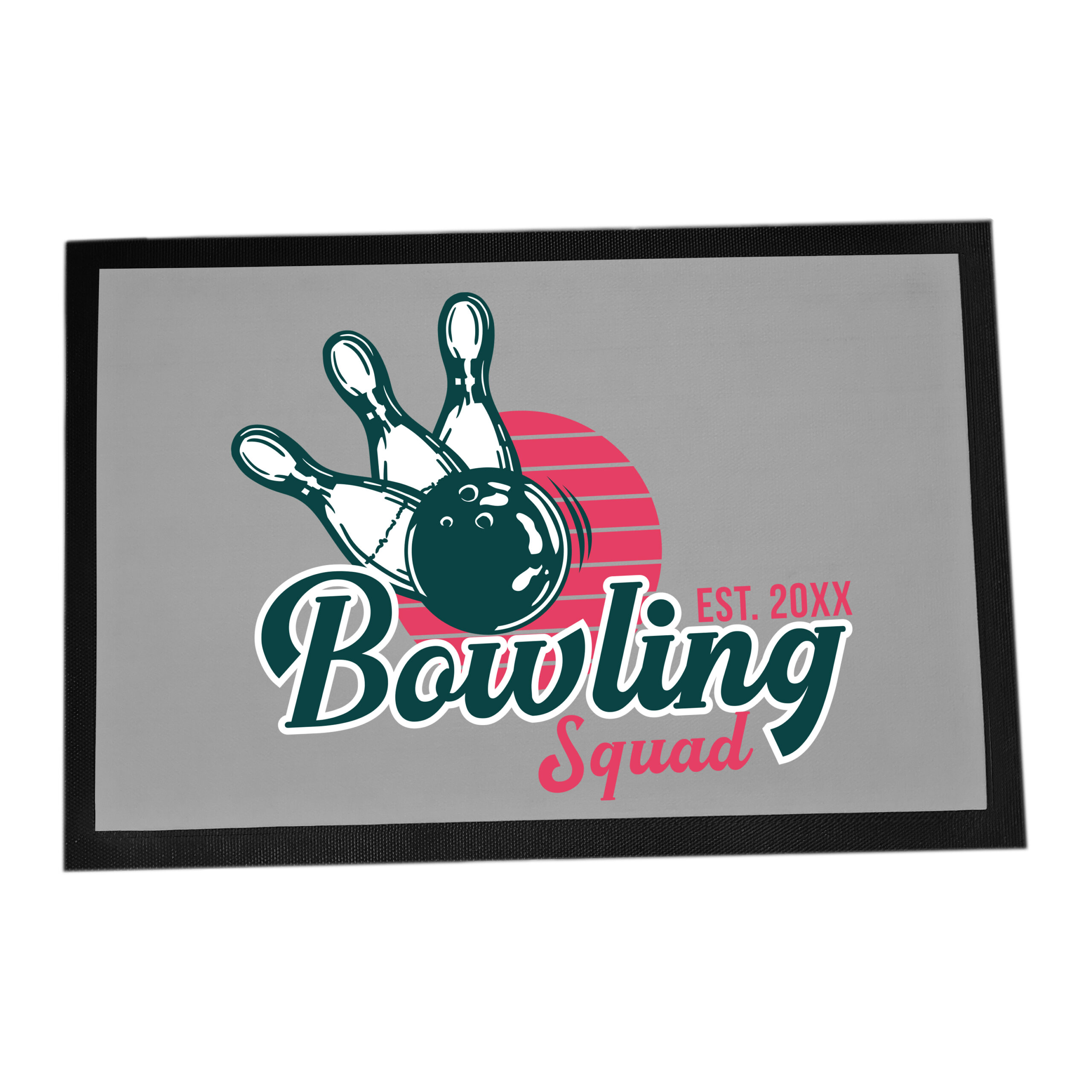 Fussmatte personalisierbar mit Datum - Bowling Squad