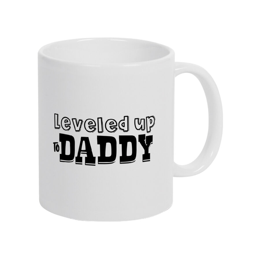 Keramiktasse - Leveled up to Daddy