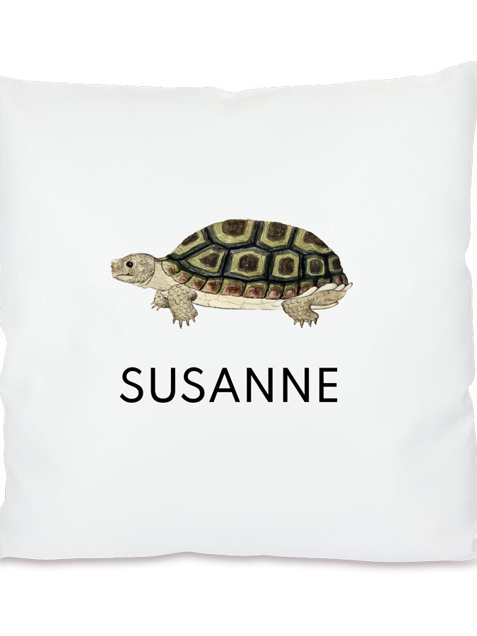 Kissen personalisierbar mit Namen - Schildkröte