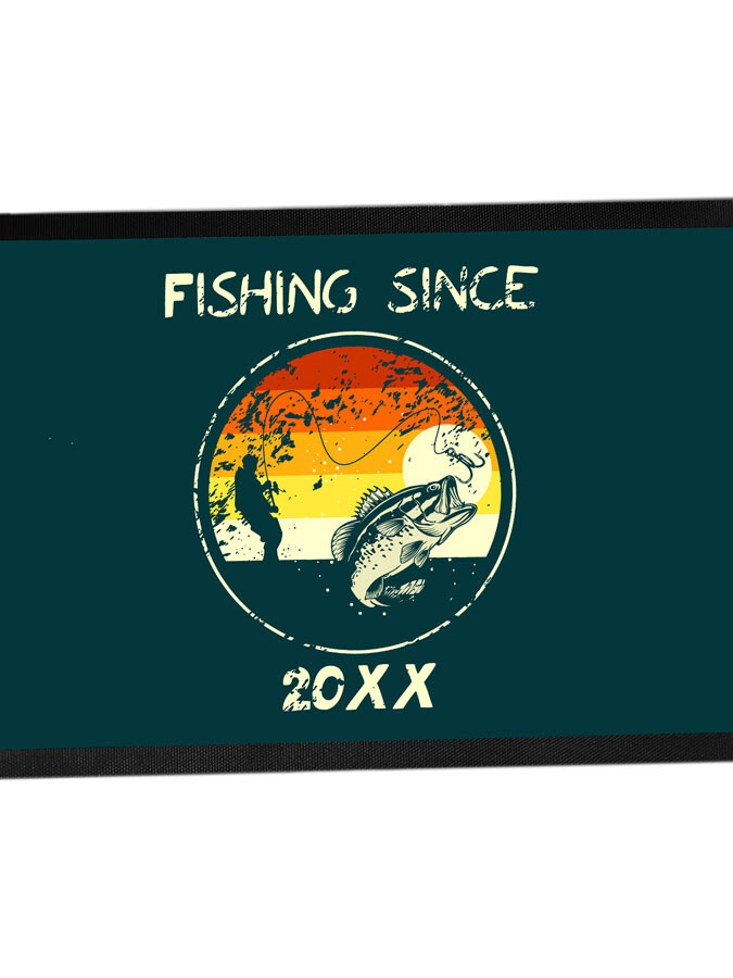 Fussmatte personalisierbar mit Datum - Fishing Since