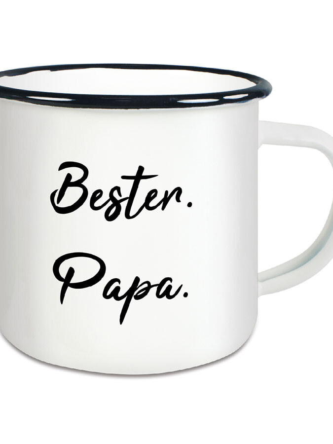 Emaille Tasse - Bester Papa