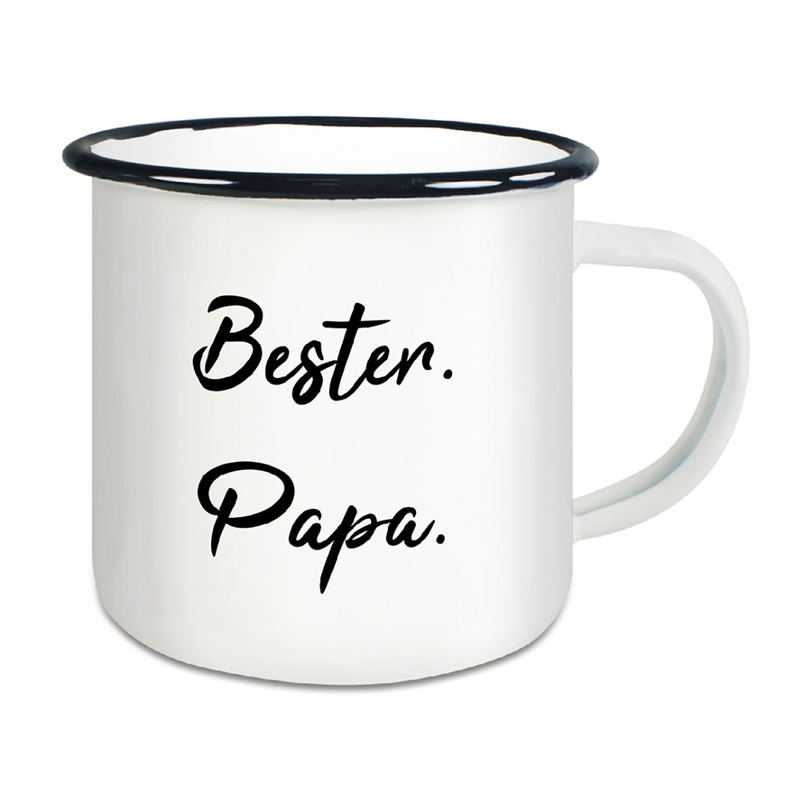 Emaille Tasse - Bester Papa