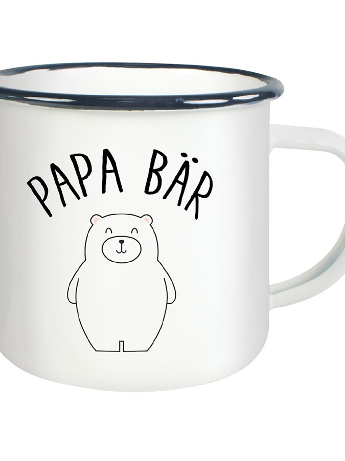 Emaille Tasse - Papa Bär