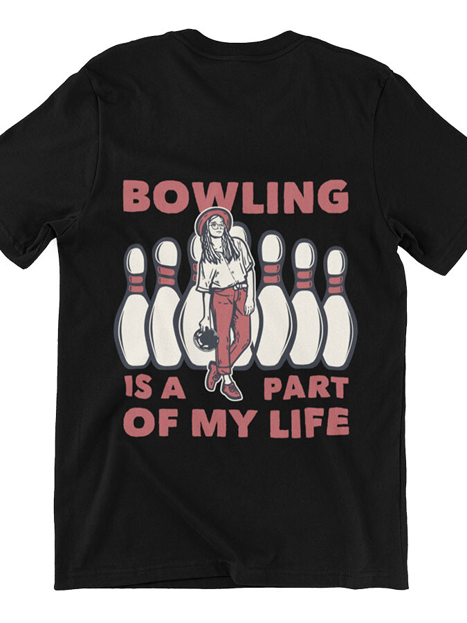 T-Shirt Fairtrade Bio-Baumwolle mit Spruch – Bowling is part of my life