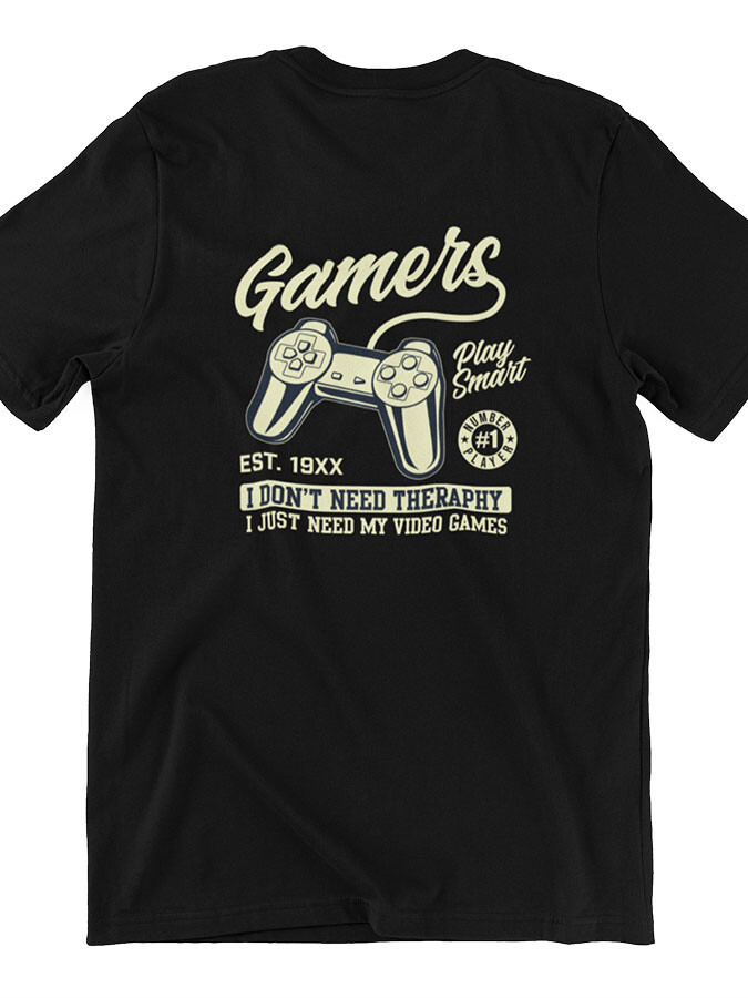 T-Shirt Fairtrade Bio-Baumwolle - Gamers don't need therapy