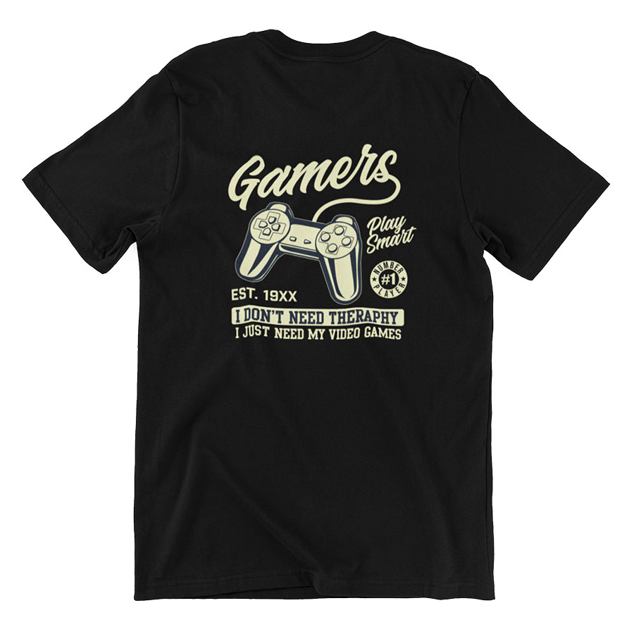 T-Shirt Fairtrade Bio-Baumwolle - Gamers don't need therapy