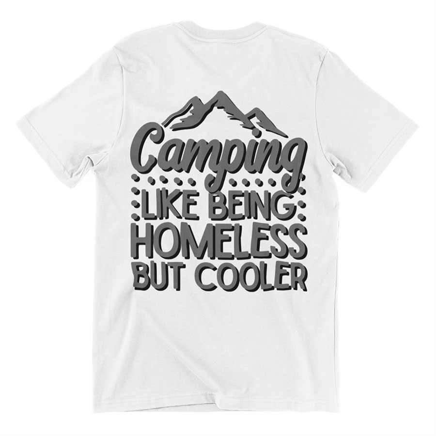 T-Shirt Fairtrade Bio-Baumwolle mit Spruch – Camping Is Cooler