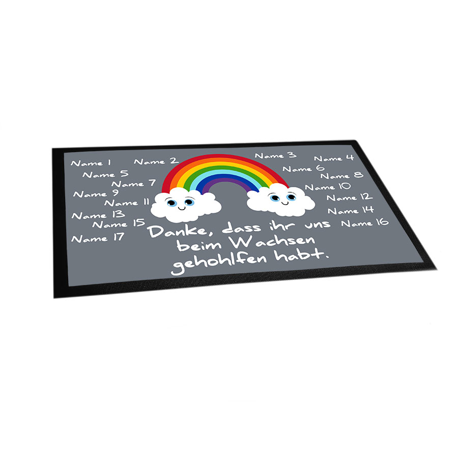Fußmatte - Regenbogen mit Namen