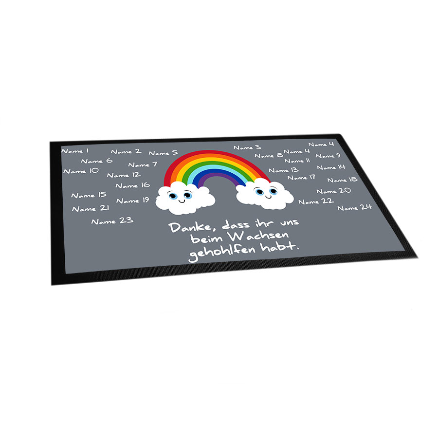 Fußmatte - Regenbogen mit Namen