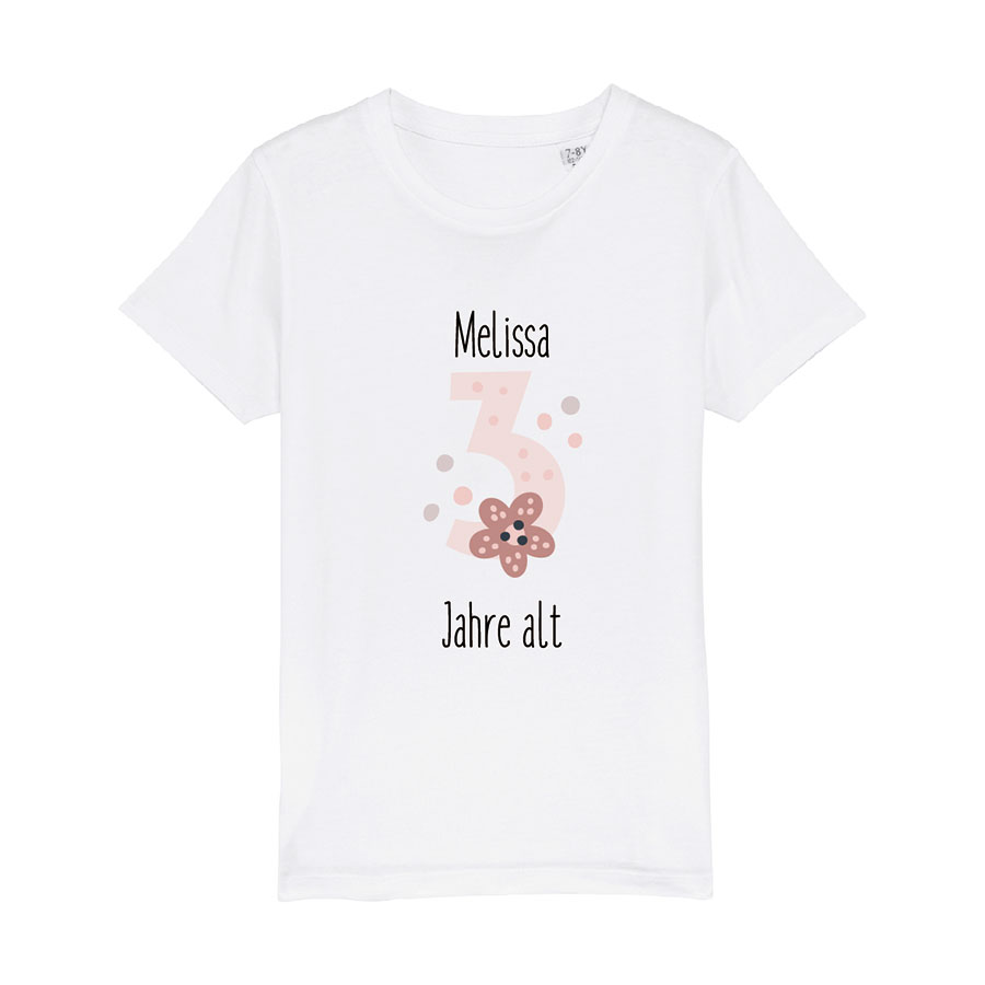 Shirt - mit Namen und Geburtstagsblumen