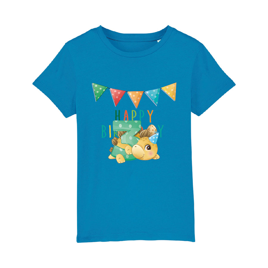 Shirt - mit Namen und Geburtstagsdino Stegosaurus