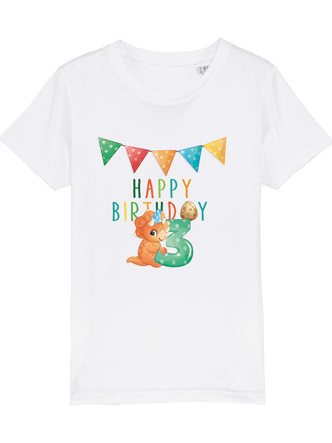 Shirt – mit Namen und Geburtstagsdino Triceratops